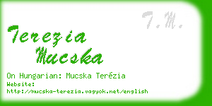terezia mucska business card