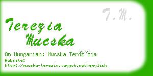 terezia mucska business card